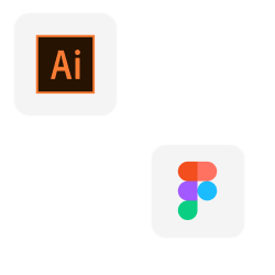 Adobe illustrator and Figma icons