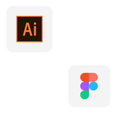 Adobe illustrator and Figma icons