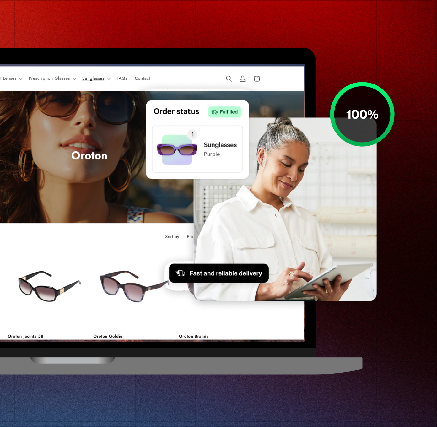 Image of ecommerce build in an iphone device